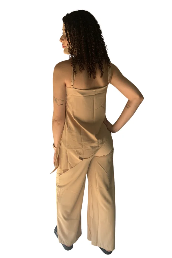 Conjunto Feminino Bege Helena costas