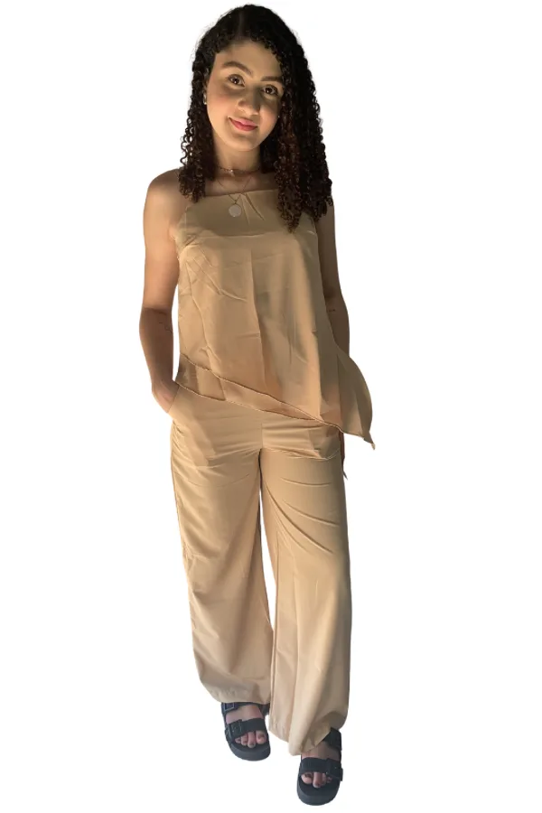 Conjunto Helena Assimétrico Bege