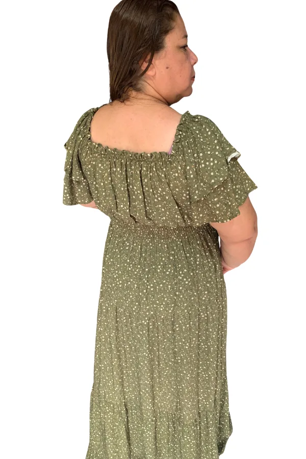 Vestido Longo Verde Beatriz costas