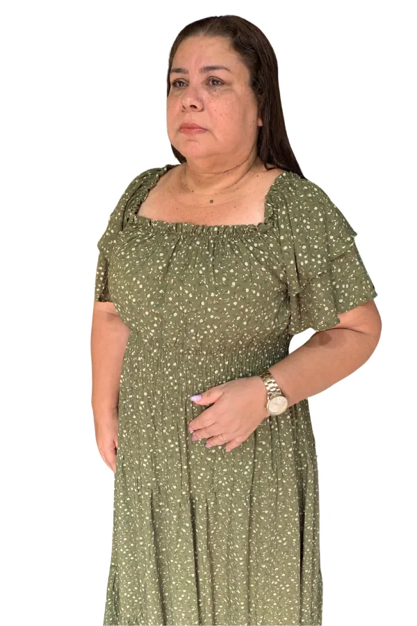 Vestido Beatriz Longo Verde