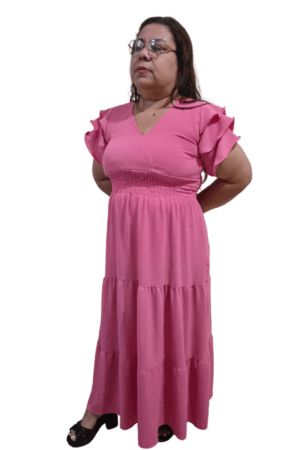 Vestido Bianca Rosa Frente 001