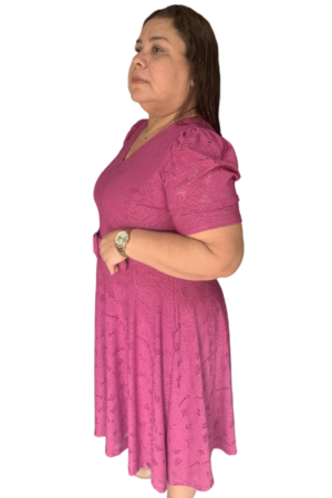 Vestido Godê Roxo Helena frente