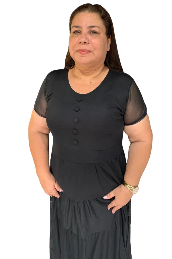 Vestido Serena Longo Tule